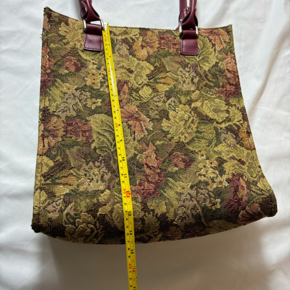 Pierre Cardin Canvas Tapestry Tote Floral Multicolor 2 Strap Shoulder Bag Purse - Picture 13 of 16